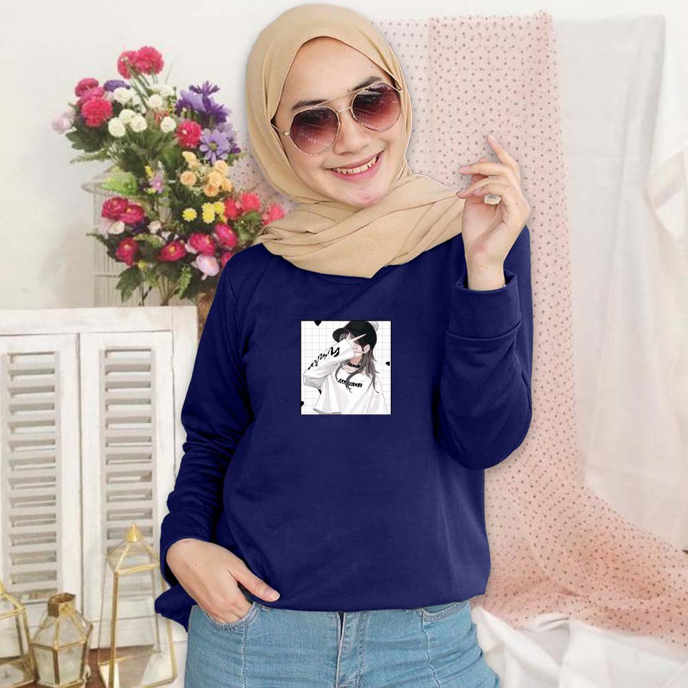 SWEATER WANITA CREWNECK,GRIL STYLE PAKAIAN WANITA.