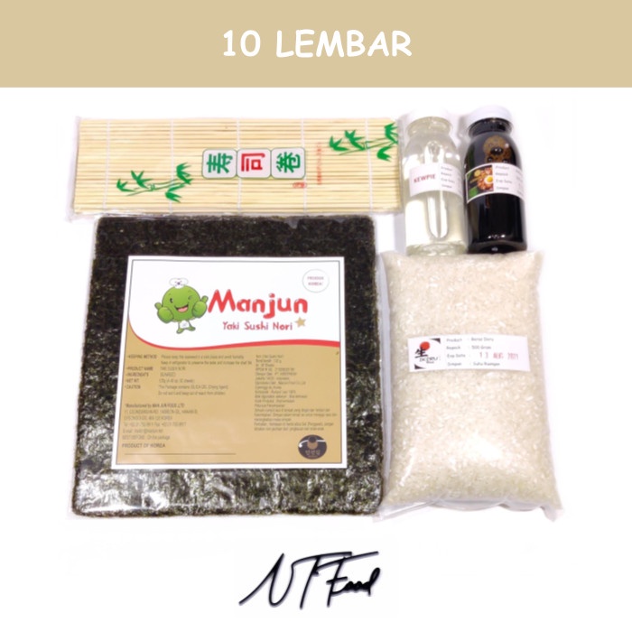 

TERBARU Manjun Sushi Nori Paket Bahan Sushi Lengkap - Paket Reguler