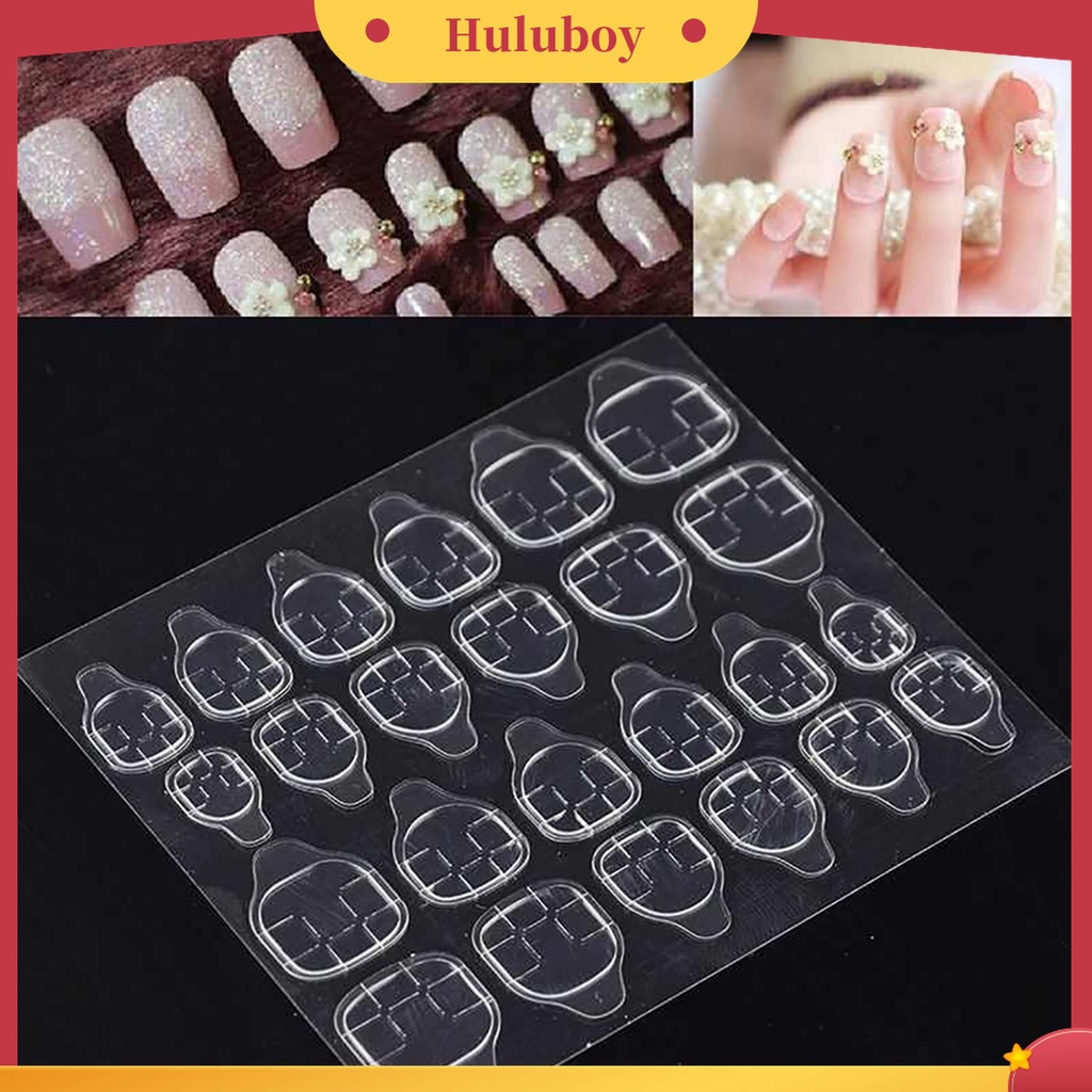 Huluboy Huluboy♡ Stiker Kuku Transparan Dua Sisi Untuk Dekorasi Nail Art