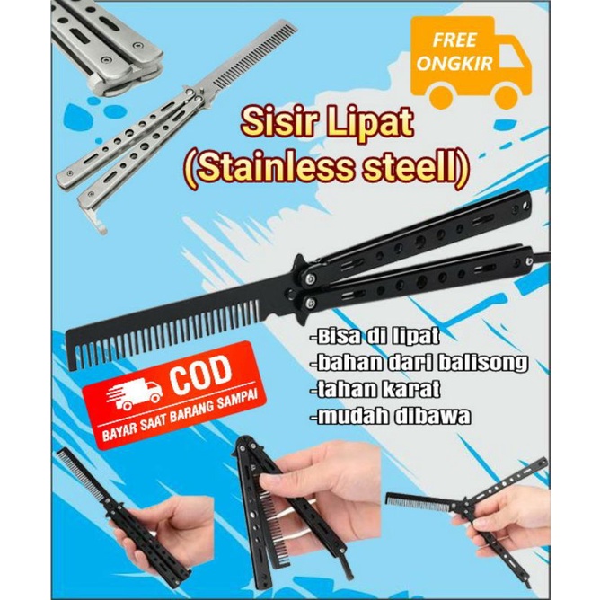 SISIR LIPAT / SISIR BESI BUTTERFLY BALISONG / SISIR BESI