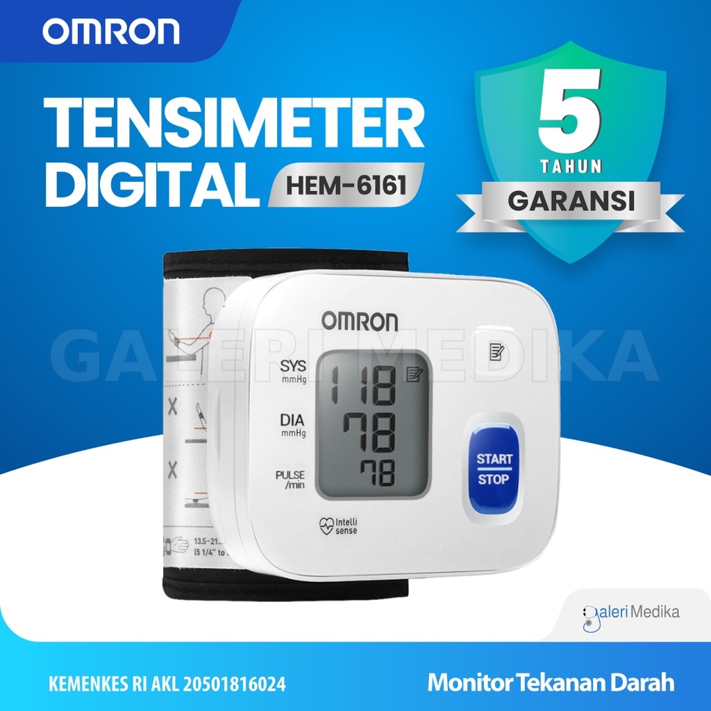 Tensimeter Digital Pergelangan Tangan Omron HEM-6161 / HEM6161 / HEM 6161