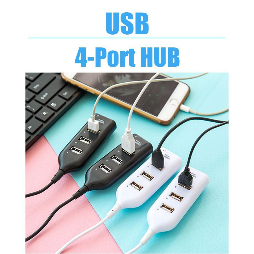 Hub Adapter Splitter 4 Port USB 2.0 4 Port Kecepatan Tinggi Untuk PC / Komputer / Notebook