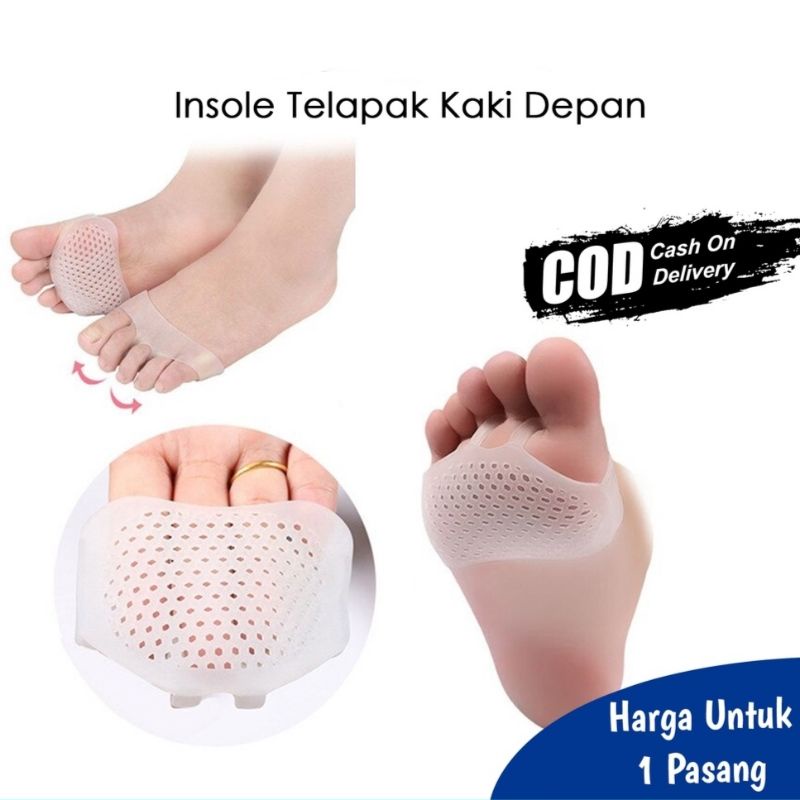 Alas Telapak Kaki Depan Silicone Gel Anti Slip Anti Lecet dan Anti Kapalan Insole Jepit