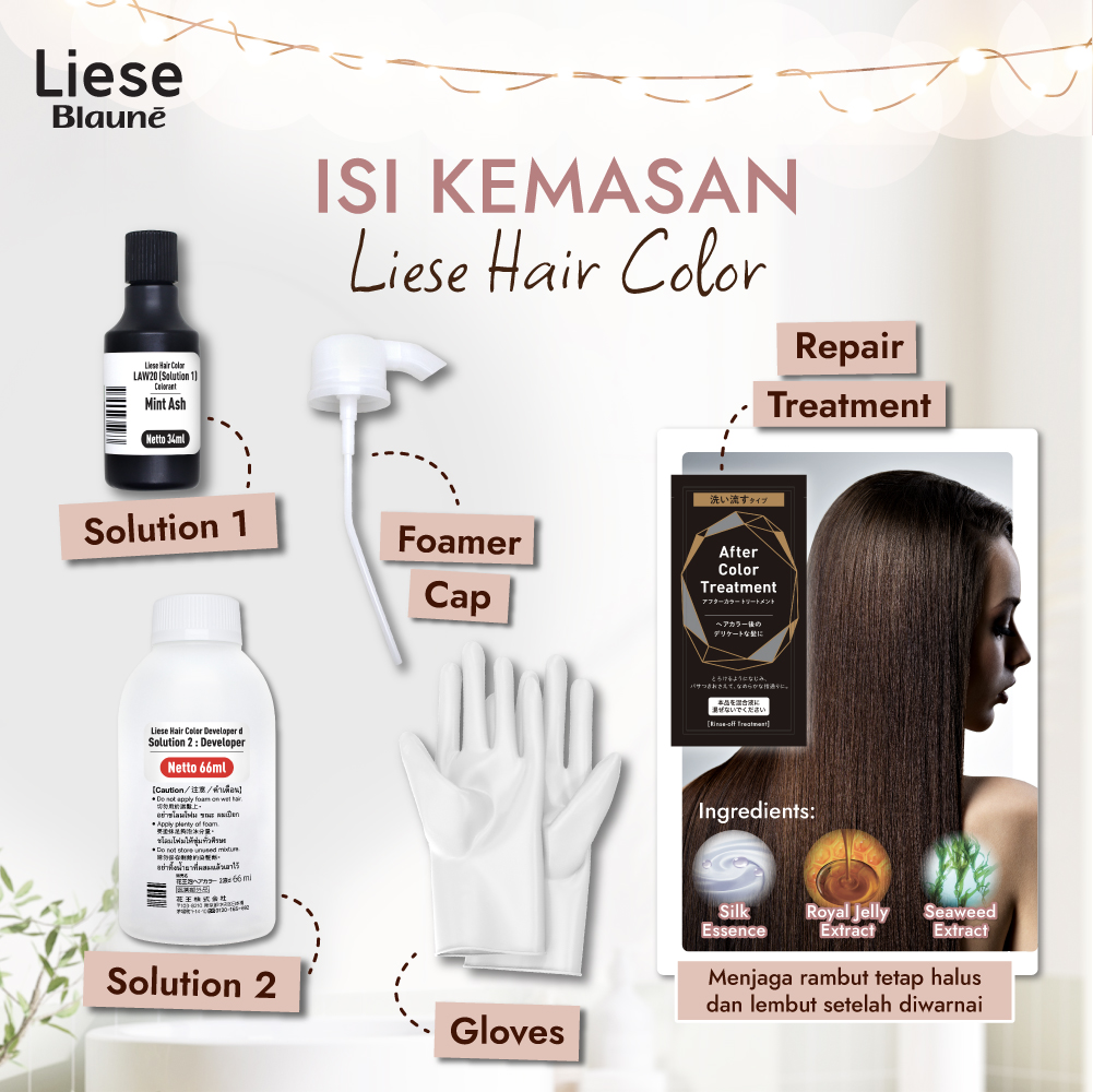 Liese Blaune Bubble Hair Color Cat Pewarna Rambut Natural Lavender Ash