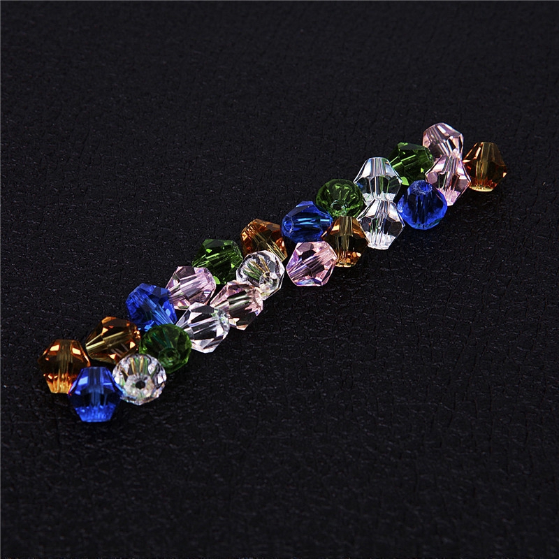 Manik-Manik Kristal Kaca Bicone Faceted 3mm/6mm Untuk Membuat Perhiasan Handmade Diy