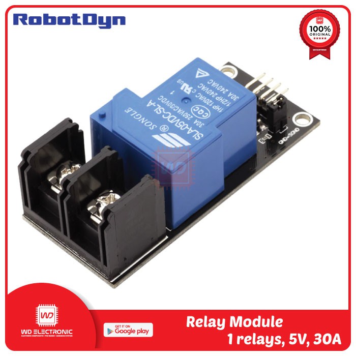 RobotDyn Relay 1 channel 5V 30A relay module