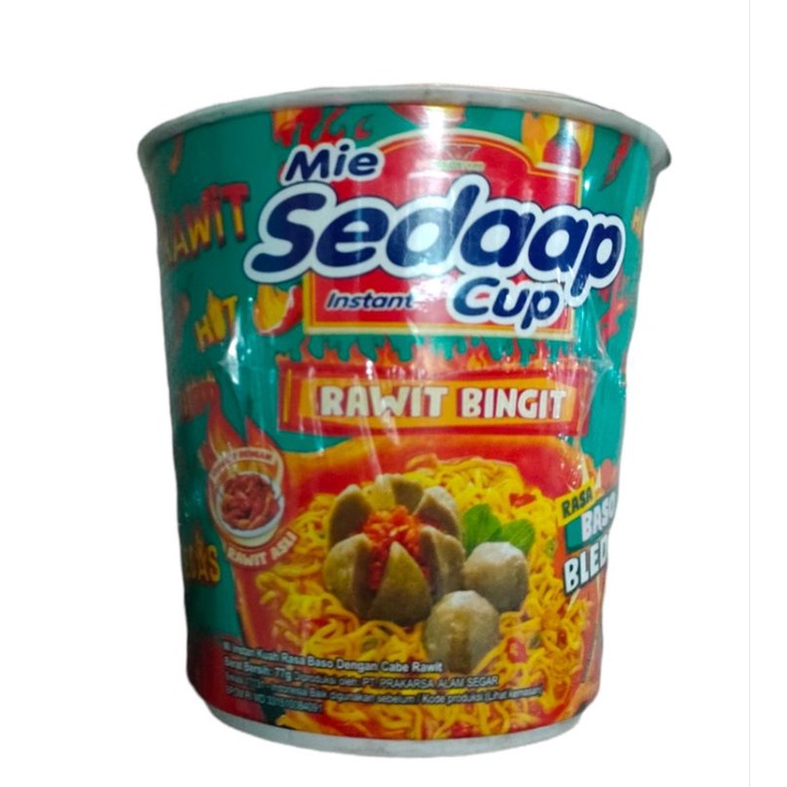 

Mie sedaap cup rawit bingit bakso bleduk