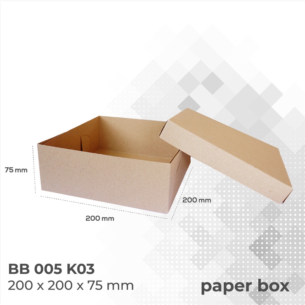 Box Nasi Catering Dus 20x20 Kotak Nasi (BB5K3-20X20X7.5 Cm)
