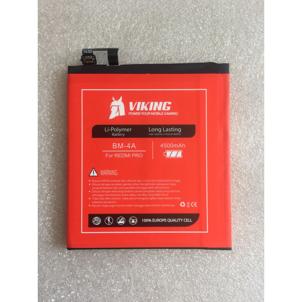 Baterai Viking 4500mAh Xiaomi Redmi Pro BM4A Double Power Batre Batere