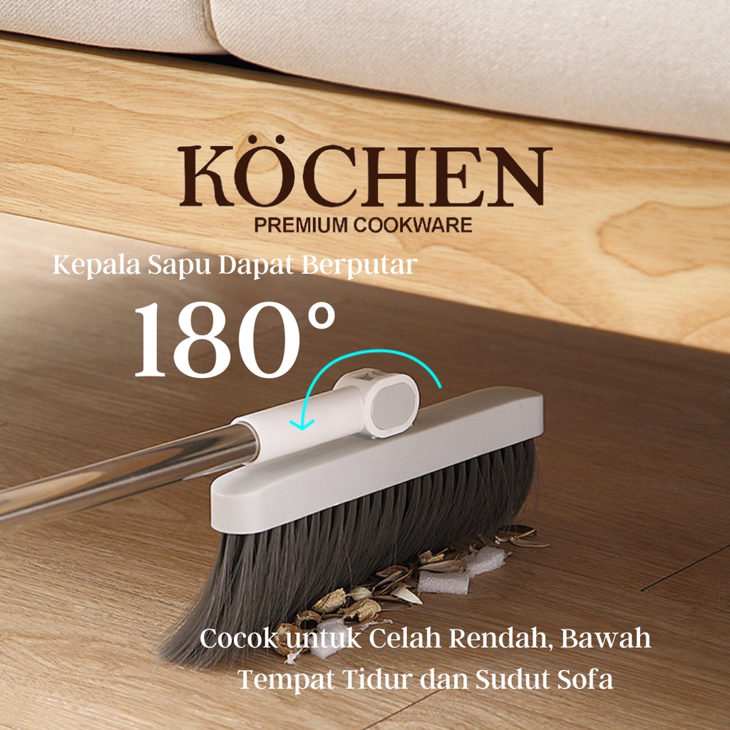 Peralatan Rumah Broom One Set Sapu Dan Pengki Alat Pembersih Ruangan 2in1 Terlaris By Mykochen.ina