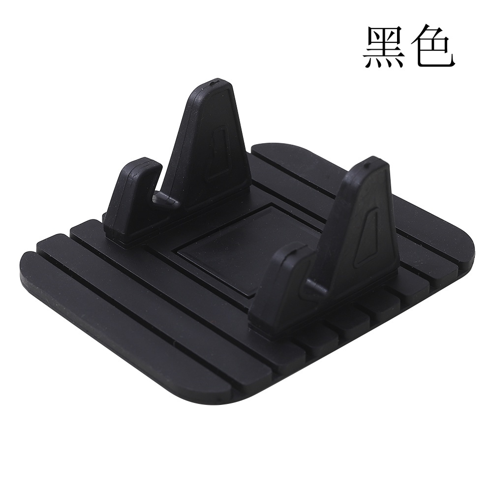 【COD Tangding】Stand Holder Handphone Bahan Karet Anti slip Warna Hitam Untuk Dashboard Mobil