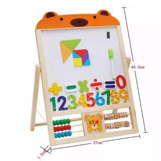 Papan Tulis N Magnet Wodden 5in1 Papan Tulis Anak Papan