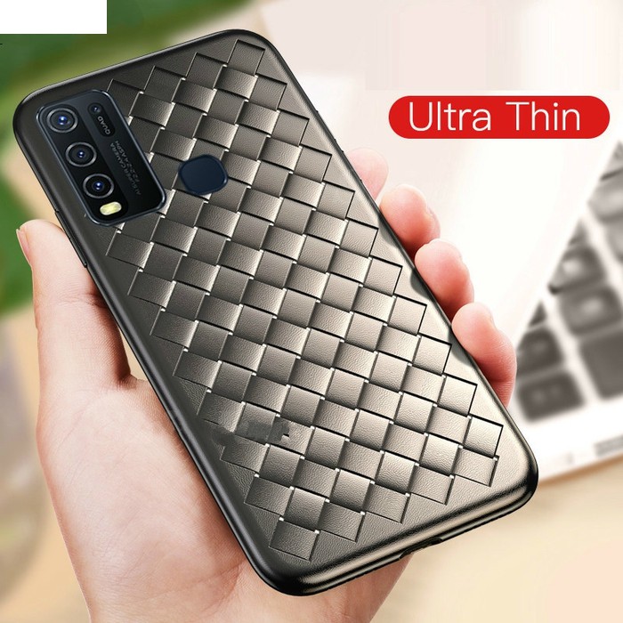 Soft Case Vivo Y30 / Y30i / Y50 Casing Cover HP Original Premium Woven Silicone