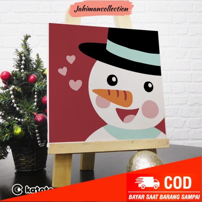 

✨ BISA COD ✨ PAINT BY NUMBERS CHRISTMAS GIFT. PAKET MELUKIS HADIAH NATAL UNTUK ANAK - Snowman 2
