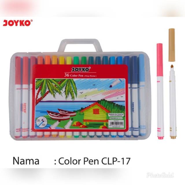 

Spidol Washable 36 warna Joyko CLP 17 / PENA WARNA / Pulpen Berkualtias / WIPE CLEAN