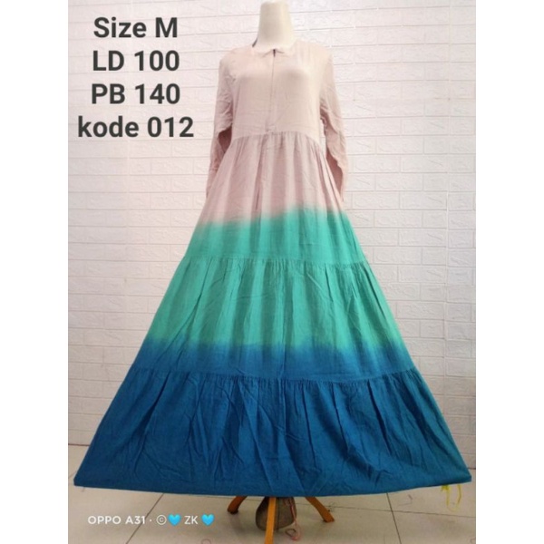 Gamis Twill orry gradasi warna