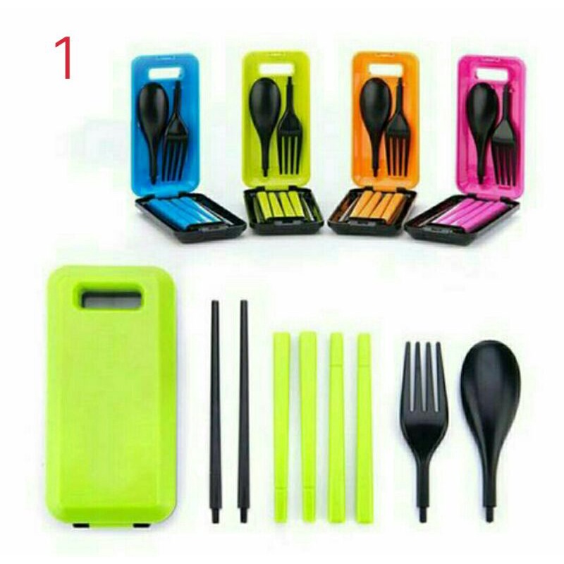 sendok travel set / sendok garpu sumpit portable travelling