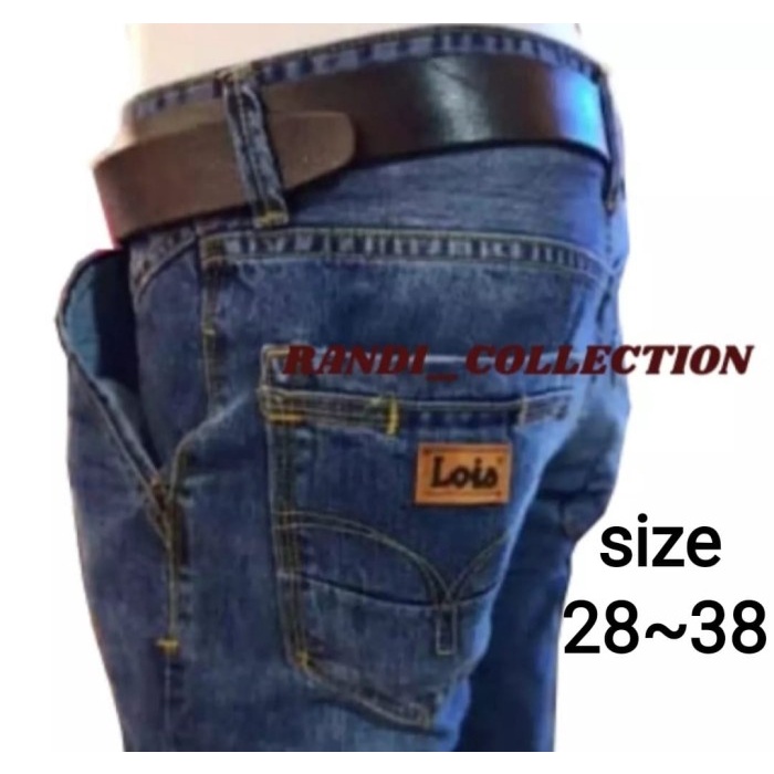 celana jeans panjang pria/ celana lois pria original standard reguller - 31, Biru Muda