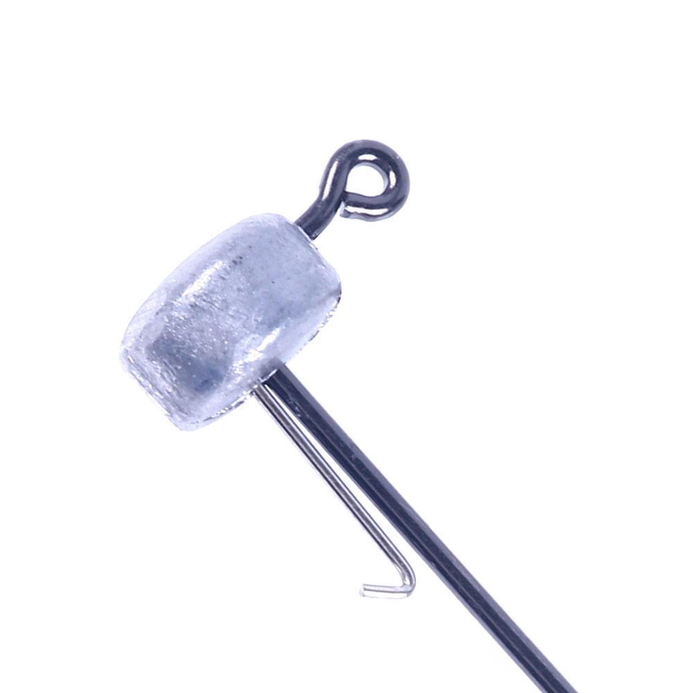 Hengjia 6PCS Kait Umpan Pancing Cacing Imitasi 3.5g 5.5g 6.2g Untuk Memancing Ikan Bass Zander Crappie