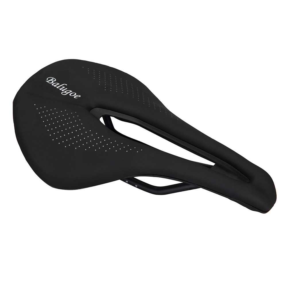 Jok Sadel Sepeda Bike Saddle Leather Carbon Fiber Breathable Ultralight - EC90 - Black