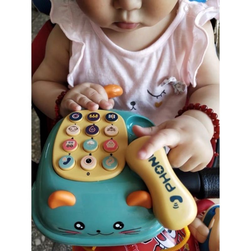 baby pull telephone toys mainan telepon bayi