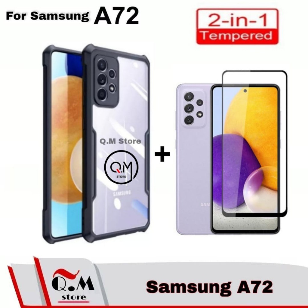 Promo 2IN1 Case Samsung A72 Samsung A52 Samsung A32 Sotfcase Transparan Back Cover Plus pelingdung