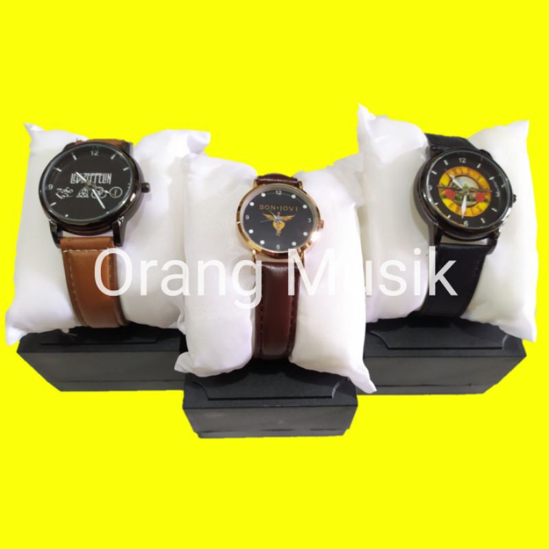 Jam Tangan Motif Band Custom Metallica Nirvana Queen The Beatles Bon Jovi Dan Lain Lain