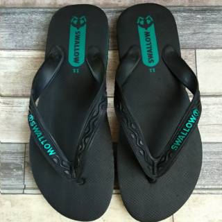  Sandal  Sendal Jepit  Karet Swallow  Black Pearl MO2 TG Anak  