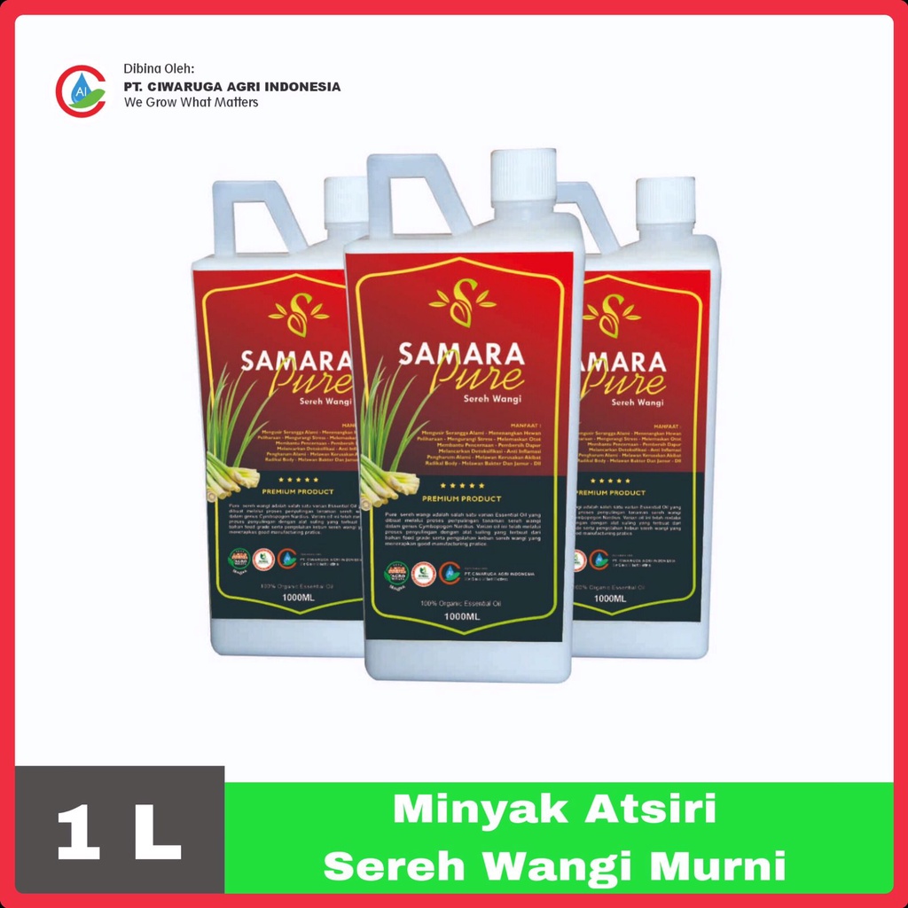 Minyak Atsiri Sereh Wangi Murni / Samara Pure Citronella Oil 1 Liter