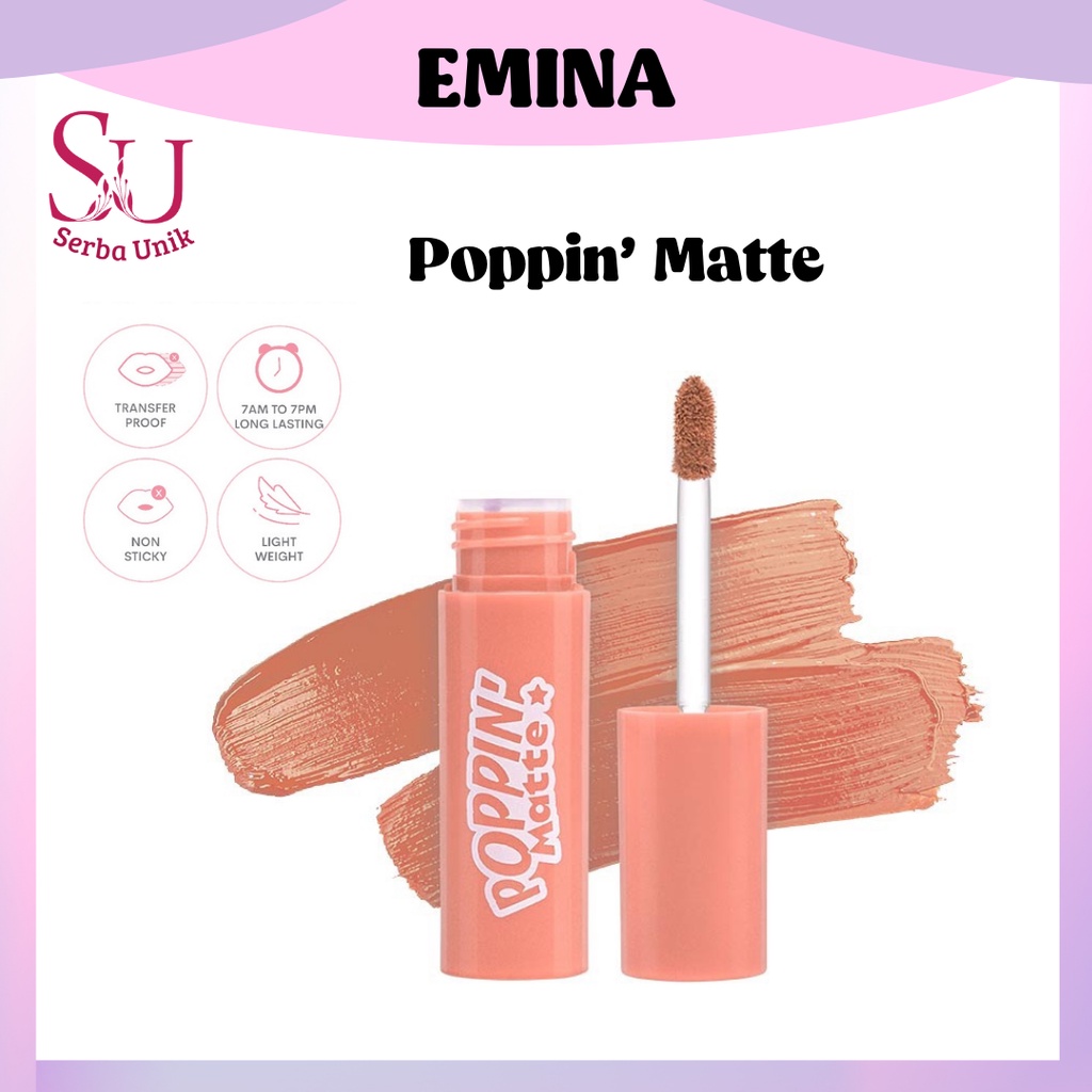 Emina Poppin Matte 4.5g | Poppin Matte The 90S Edition | Lip Cream