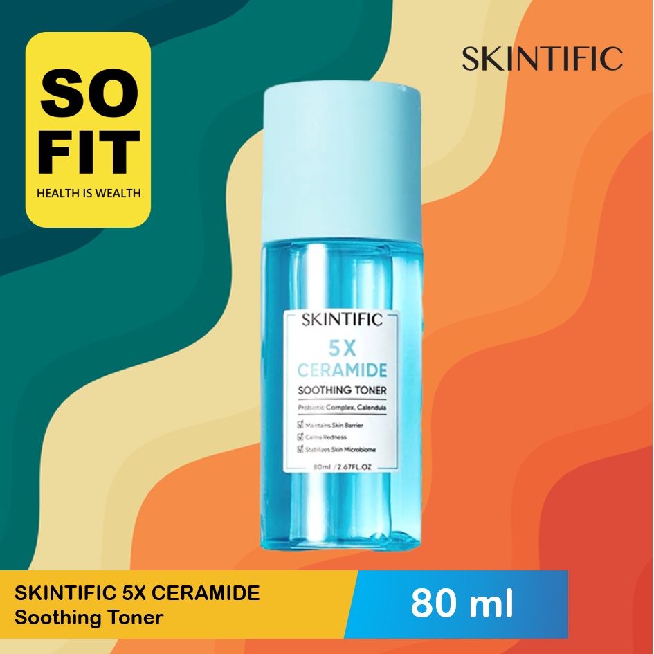 SKINTIFIC 5X Ceramide Soothing Toner Skin Barrier Repair Toner 80ml / with Calendula for All Skin Types 80ml Toner Wajah Pelembab
