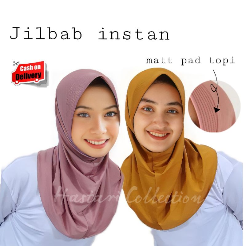 JILBAB KERUDUNG SPORT Nutup Dada BERGO GEBLUS HIJAB Instan