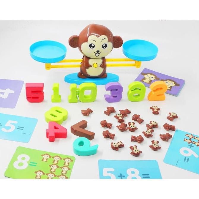 TERBARU Mainan Edukasi Monkey Balance Math Toy Game- Monkey Balance