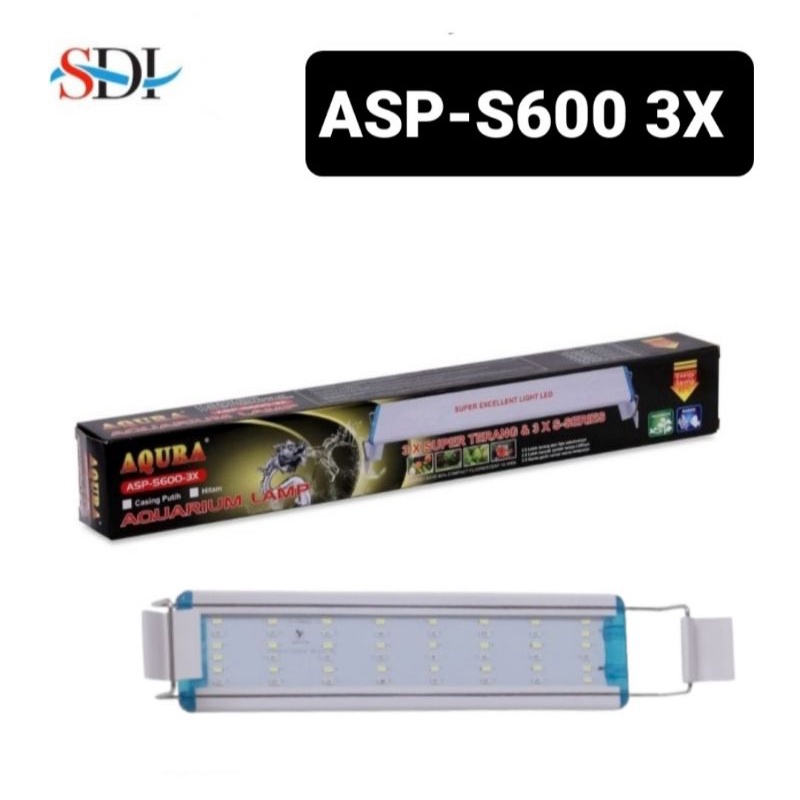 AQURA ASP S600 3KALI GANTI MODE LAMPU AQUARIUM