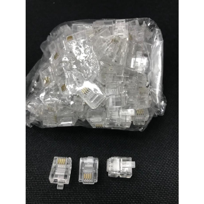Rg 11 / Pin Rg 11 / Jack Telephone Rg11/ Isi 100Pc