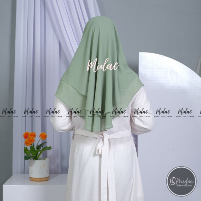 Khimar Ceruty 2 Layer Payet Press - Hijab Ceruty Instan