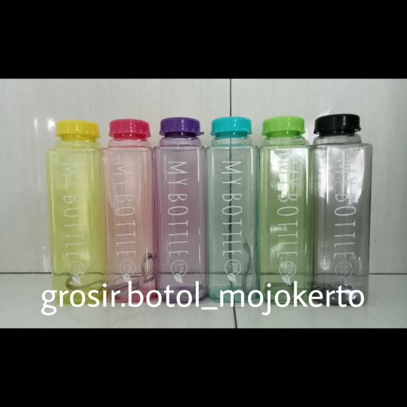 Jual Botol Minum My Bottle Kotak Persegi Tutup Bulat New 500ml Shopee Indonesia 9245