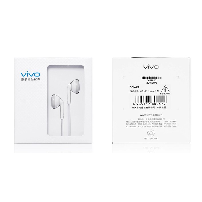Earphone Headset VIVO Original - White