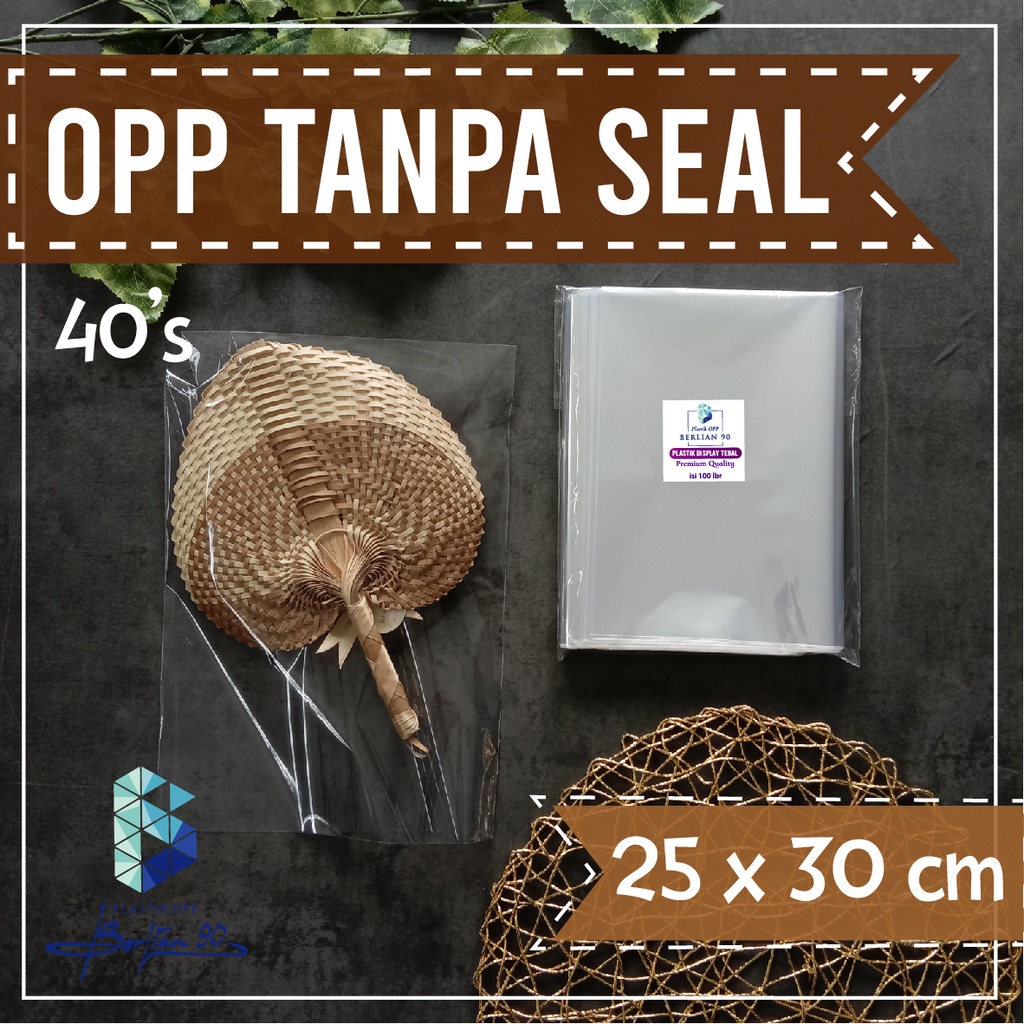 Plastik Opp Kaca 25 x 30 cm 40's / Plastik opp tanpa lem 25x30 isi 100 lembar tebal 40's Mic / Plast