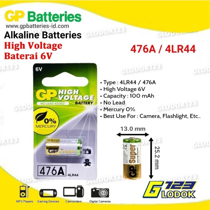 Baterai 4LR44 476A 6V GP Alkaline