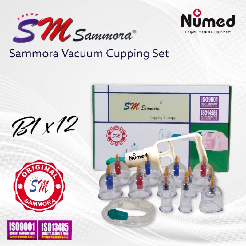 Sammora Alat Terapi Bekam Original isi 12 Kop / Therapy Cupping Set Sammora 12 Cup