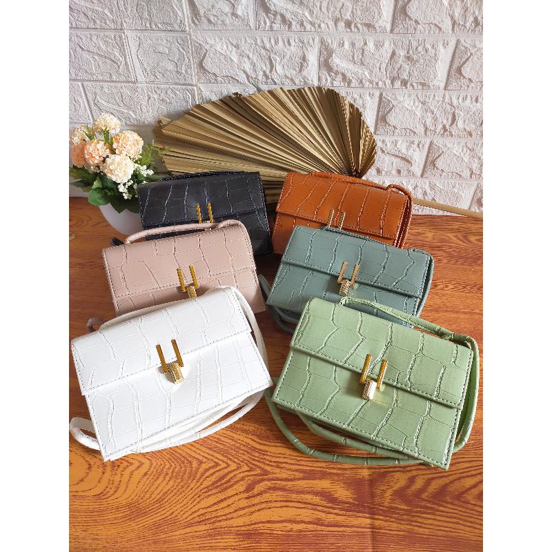 croco edith / tas fashion wanita tas slempang slingbag dan shoulder bag