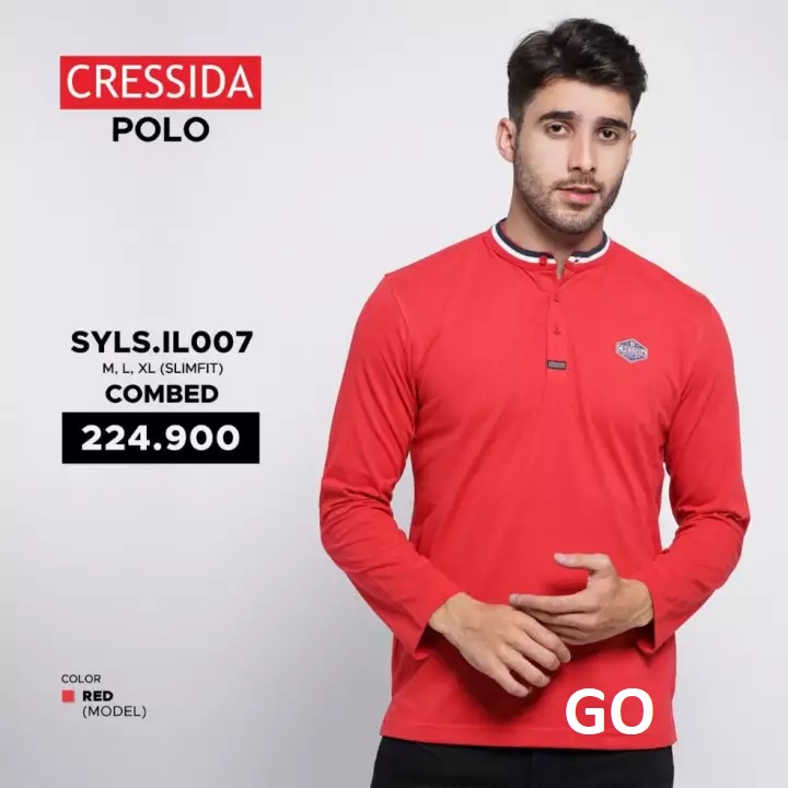 gof SYLS CRESSIDA Kaos Polo Lengan Panjang Shirt Pria Distro Original