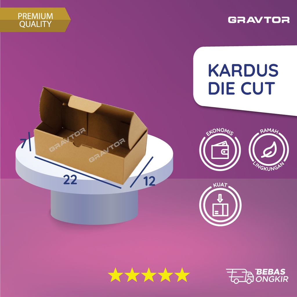 

Kardus Die Cut 22x12x7 - Packaging Box Dus Hampers Pizza Polos Murah