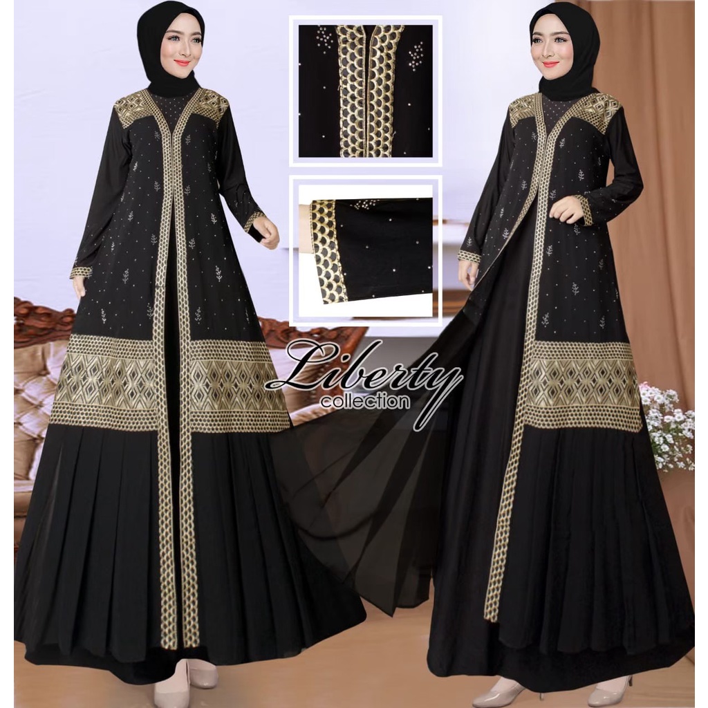 Abaya turkey hitam mewah remaja dewasa kekinian terbaru 2022 jumbo XXXL-Abaya collection_21