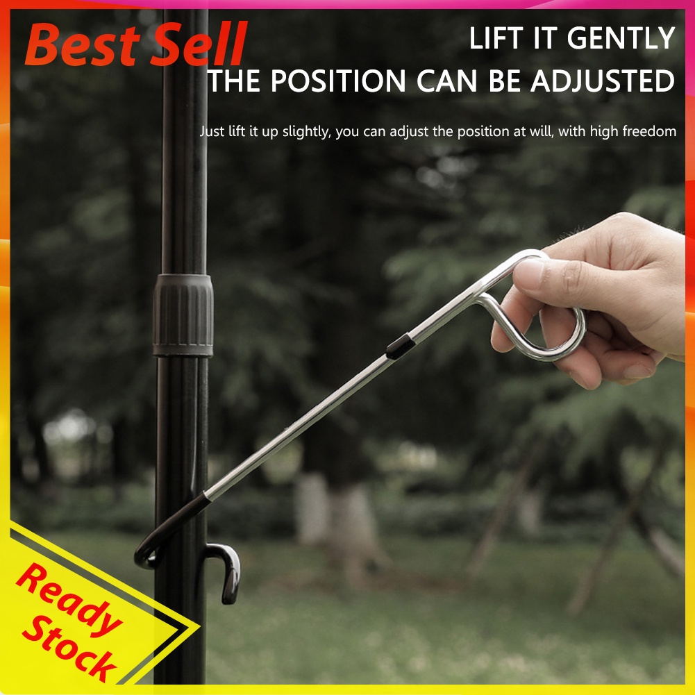 Mini Portable Tent Pole Lamp Holder Anti Slip Outdoor Camping Hanger Hook