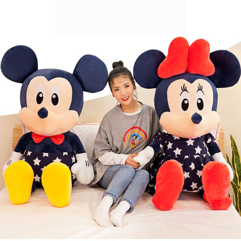 95cm Large Mainan Lovely Mickey Mouse Minnie Plush Toys Soft Stuffed Dolls Kids Plushes Gift Boneka