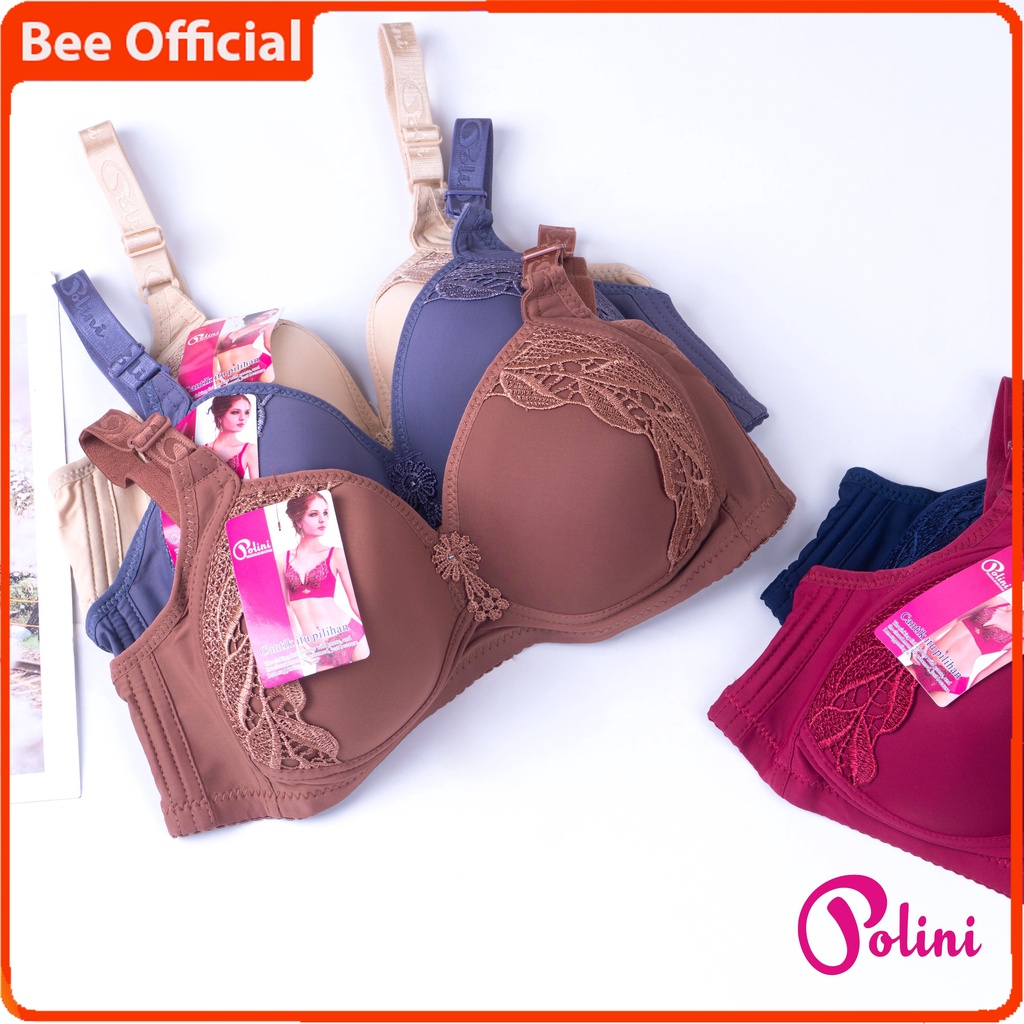 BEE - Bra Bh Polini Push Up / Bh Busa Tanpa Kawat Ukuran Besar 555