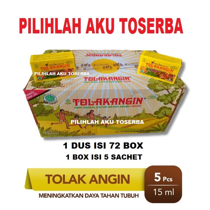 TOLAK ANGIN CAIR SIDOMUNCUL ISI 5 SACHET - ( HARGA 1 DUS ISI 72 BOX )