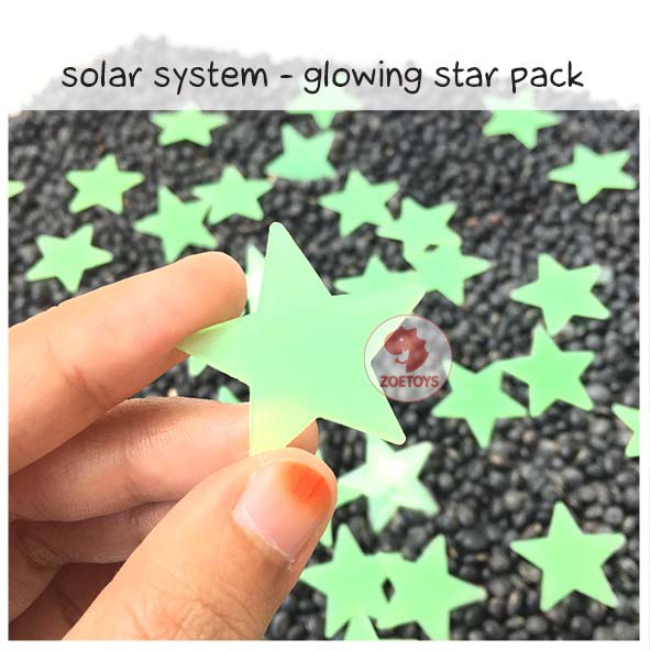 Zoetoys Solar System - Glowing Star Pack | Black Beans |  Mainan Anak